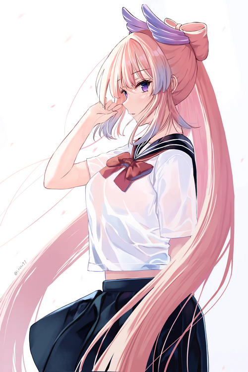 Sangonomiya Kokomi in a school uniform