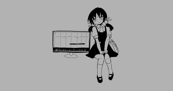 Kaai Yuki and monitor with music software