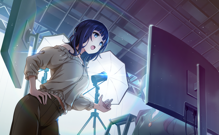 4K Asaka Karin in a photography studio