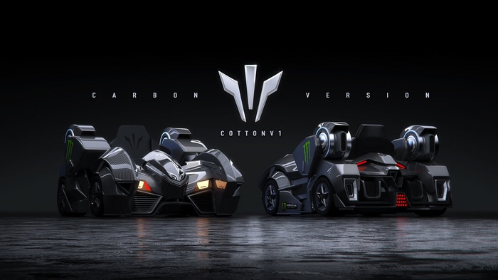 4K Carbon Version CottonV1 Popkart car