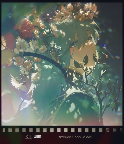 Hatsune Miku with Flowers in Hair