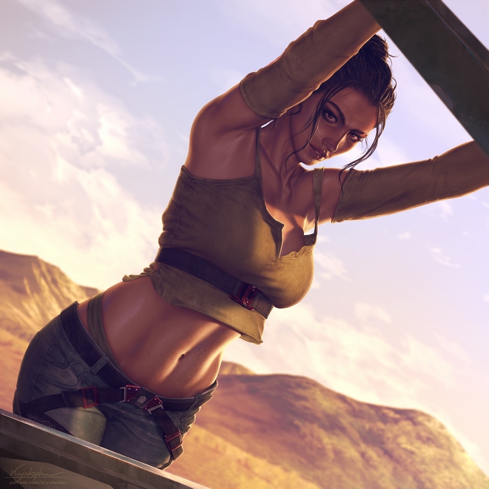 4K Panam Palmer fan art by Krys Decker
