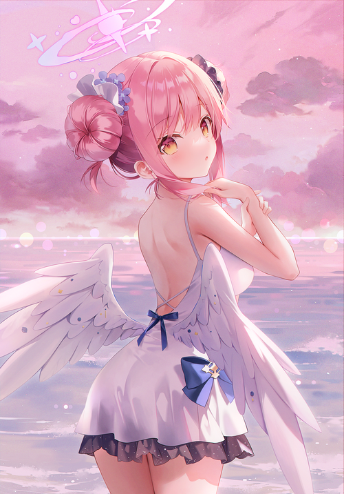 Misono Mika with Pink Hair and Wings