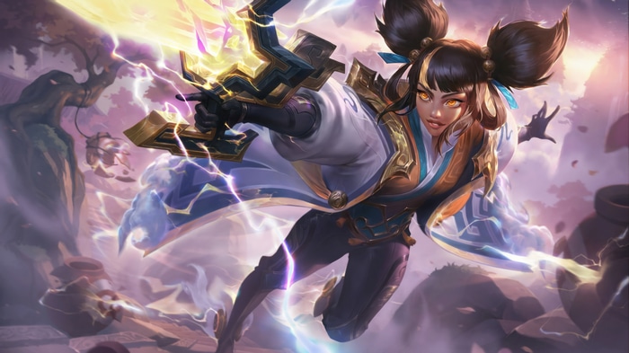 4K Zeri from League of Legends with lightning