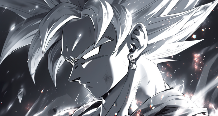 Goku in Ultra Instinct with an earring
