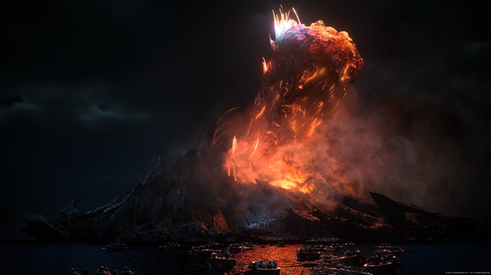 4K Final Fantasy XVI Volcano Eruption