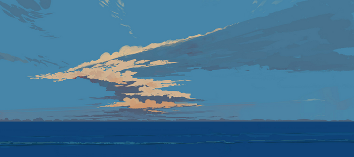 4K clouds over the sea