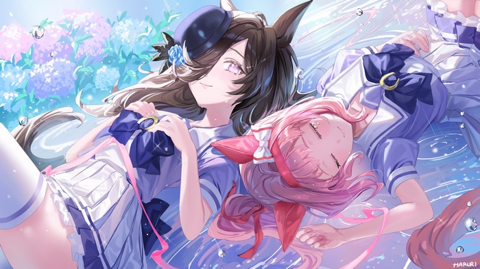 Rice Shower and Haru Urara from Uma Musume Pretty Derby
