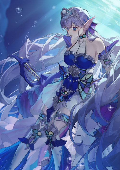 Tearlaments Kitkallos from Yu-Gi-Oh! underwater