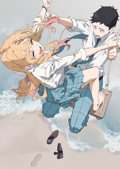 Kitagawa Marin and Gojou Wakana on a swing