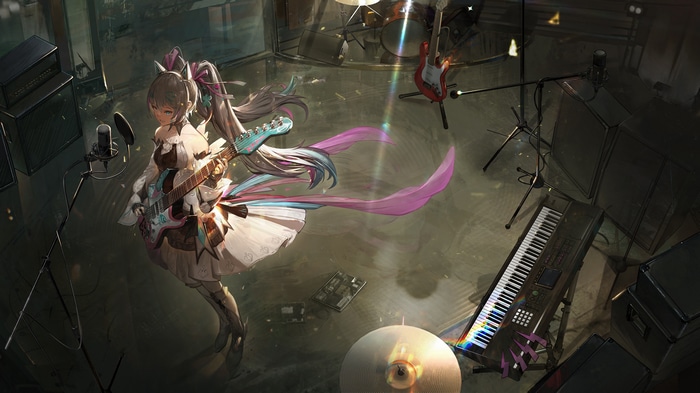 Karenina from Punishing: Gray Raven with Guitar