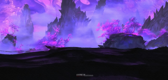 Purple Fog Hill of Five Elements Mountains