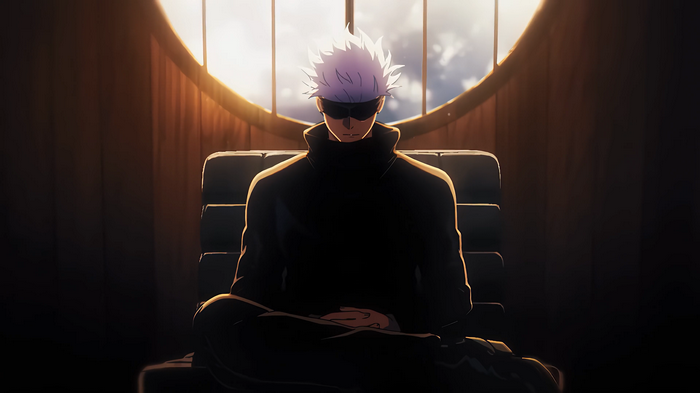 Satoru Gojo Sitting In A Chair Hd Wallpaper | Rare Gallery