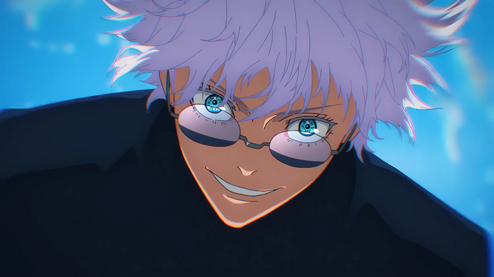 4K, Satoru Gojo, Jujutsu Kaisen, tongue out, sunglasses, anime boys