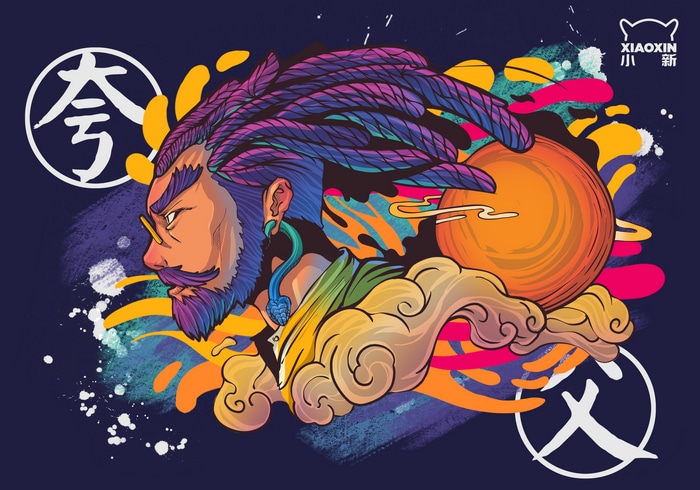 4K Anime Man with Braids and Glasses