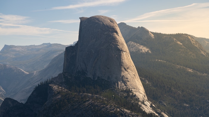 4K Yosemite National Park landscape with Half Dome