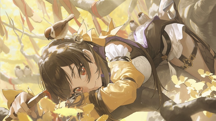 Sushang from Honkai: Star Rail with birds