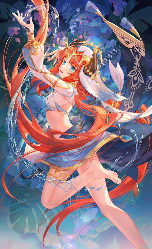 Nilou from Genshin Impact dancing with water