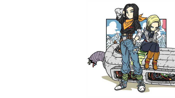 Android 17 and Android 18 from Dragon Ball Z