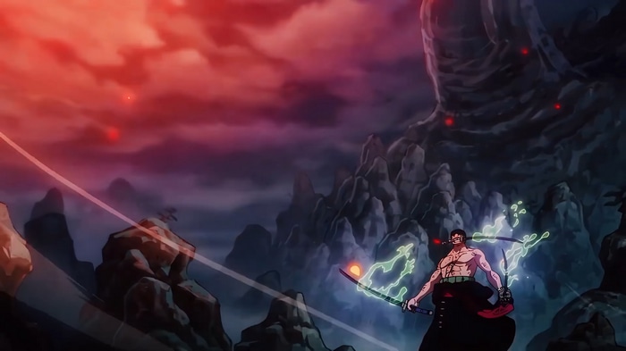 4K Roronoa Zoro with swords in One Piece anime