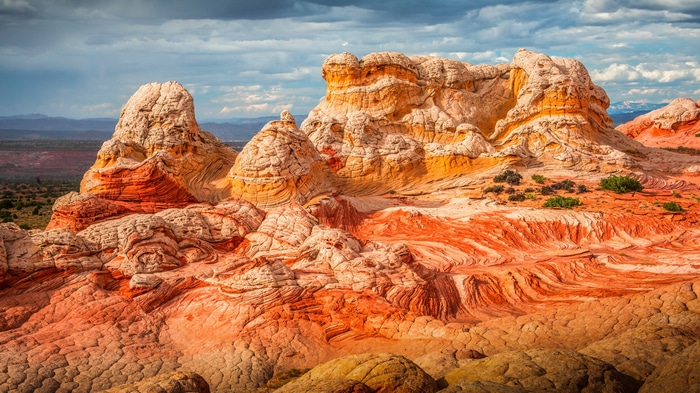 4K landscape of White Pocket, Arizona
