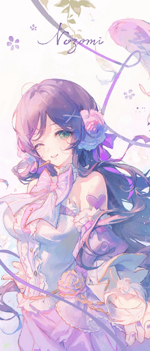 Toujou Nozomi from Love Live! with flowers