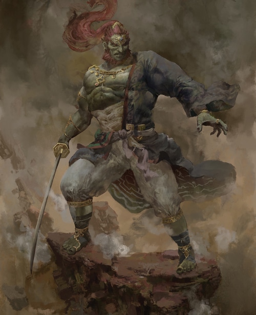 Ganondorf from The Legend of Zelda with a sword