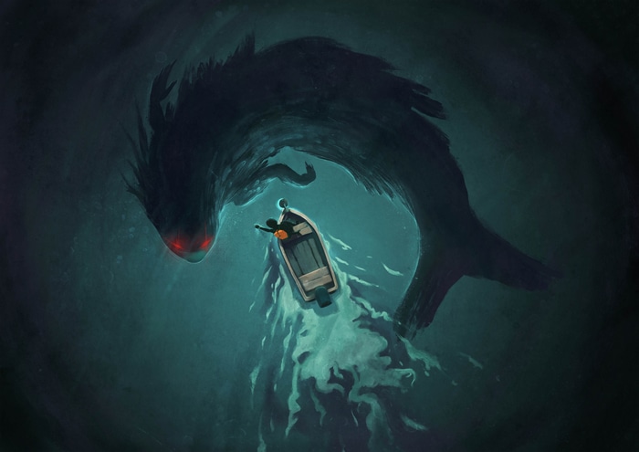 4K Sea of Solitude creature and boat