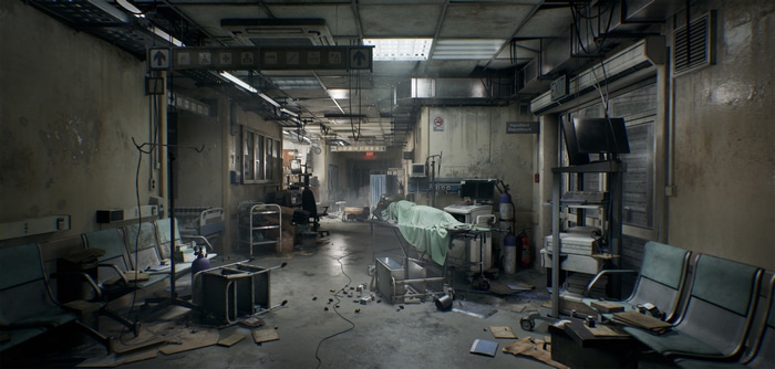 Messy hospital interior with Jinkun Chen CGI