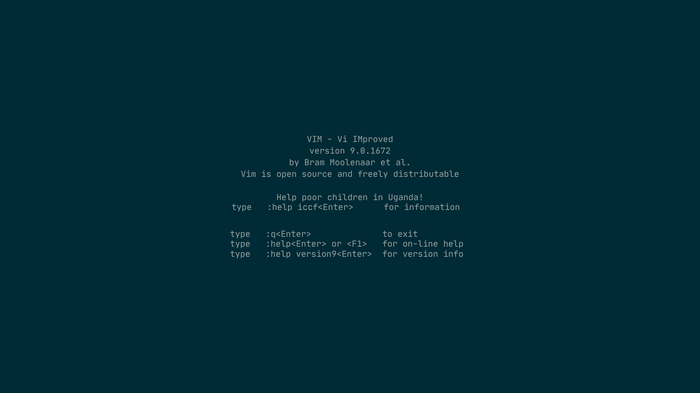 VIM - Vi Improved Version 9.0.1672