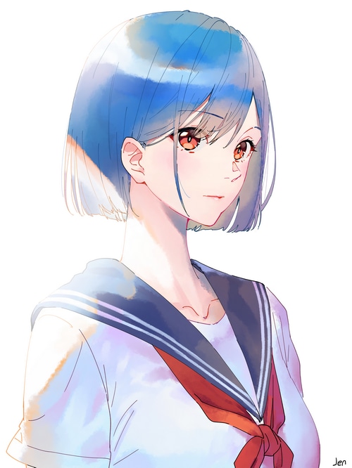 4K schoolgirl in sailor uniform