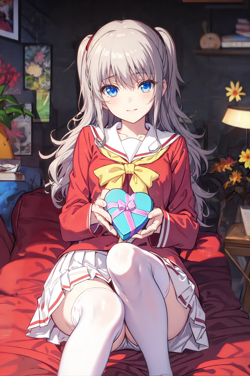 Tomori Nao holding a heart-shaped gift