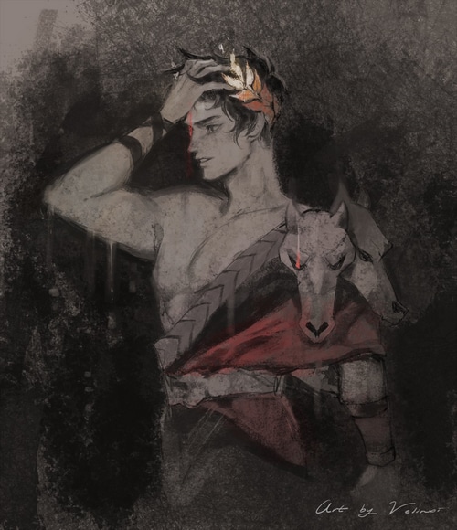 Zagreus from Hades with Cerberus