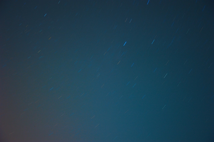 4K Star Trails in a Clear Night Sky