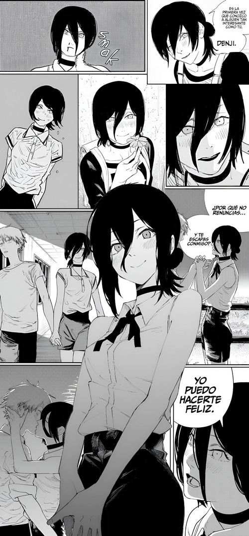Reze and Denji in Chainsaw Man Manga
