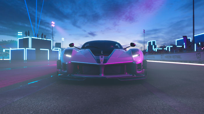 Ferrari FXX K Evo in Forza Horizon 5 at night