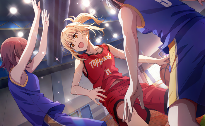 4K Love Live! Miyashita Ai playing basketball