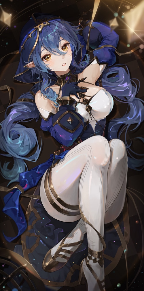 Layla from Genshin Impact lying down