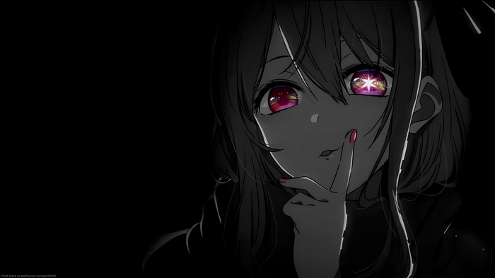 Ruby Hoshino with Star Eyes in Monochrome
