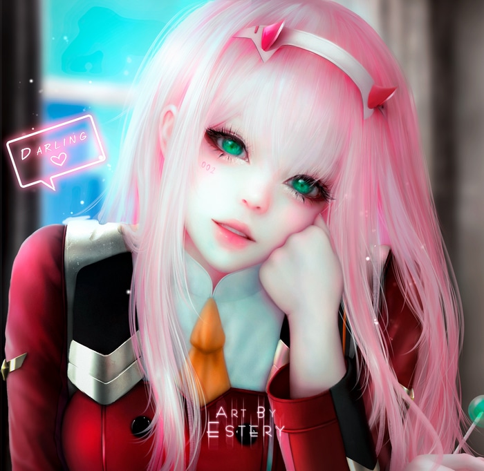4K Zero Two from Darling in the FranXX