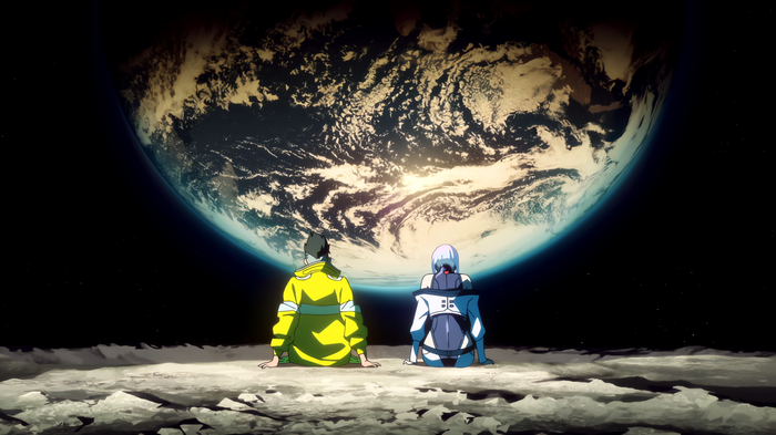 4K Cyberpunk: Edgerunners: David Martinez and Lucyna Kushinada on the Moon