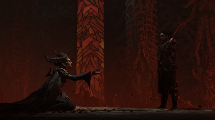 Lilith and Rogue in Diablo IV