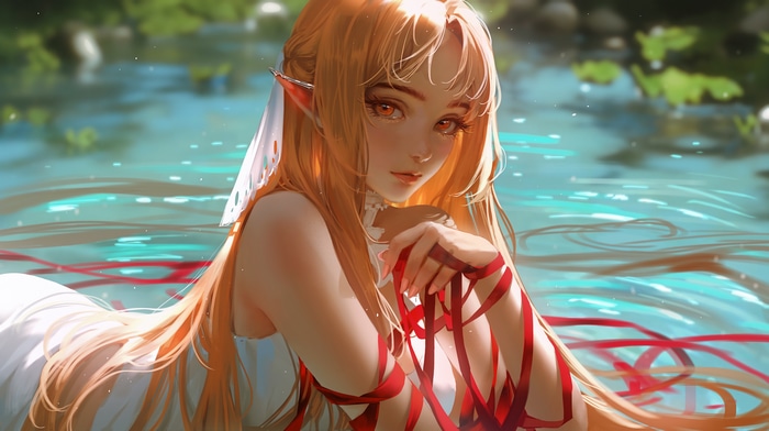 4K Yuuki Asuna from Sword Art Online in water