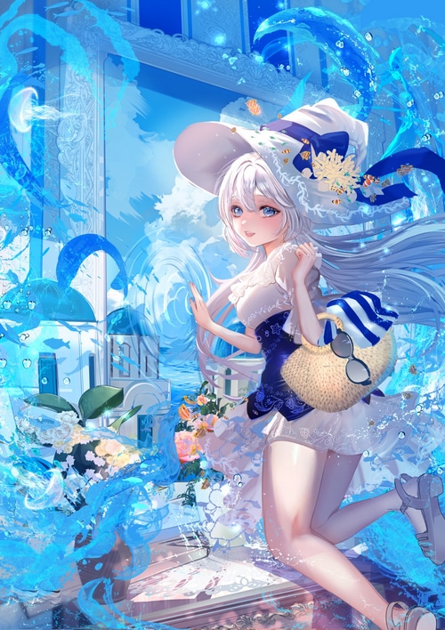 Girl in witch hat with sunglasses and flowers