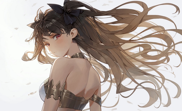 Ishtar from Fate/Grand Order with flowing hair