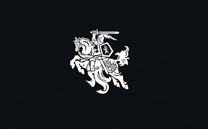 Lithuanian Vytis knight on horseback logo