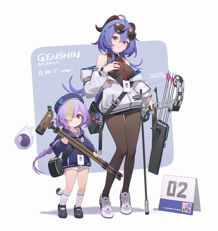 Genshin Impact Ganyu and Qiqi A.W.C ver.