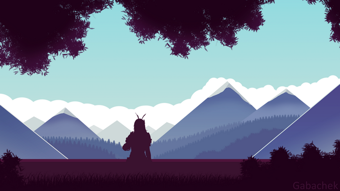 Silhouette of a person sitting by mountains
