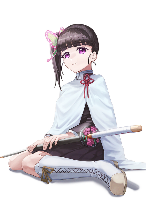 Kanao Tsuyuri with a sword, Kimetsu no Yaiba