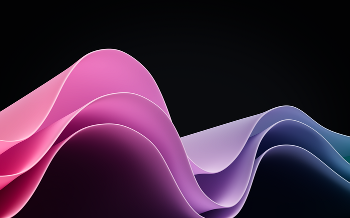 Windows 11 4K colorful waveforms on dark background